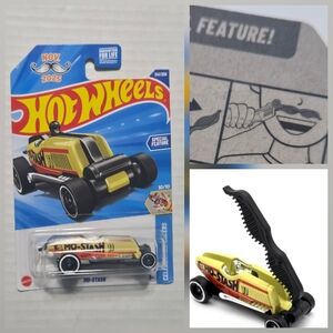 HOT WHEELS MO-STASH hot rod  Special feature, detachable pretend mustache  NEW